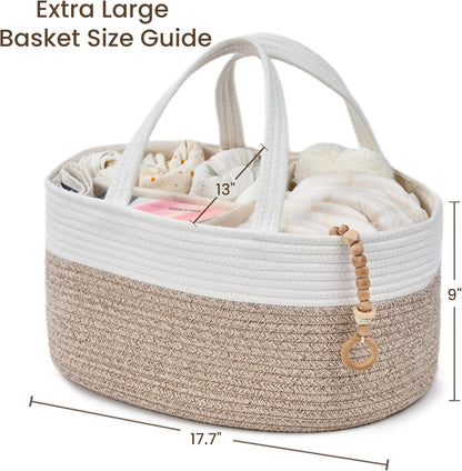Diaper Caddy Organizer, Gift Basket for Baby Shower, Newborn Essentials