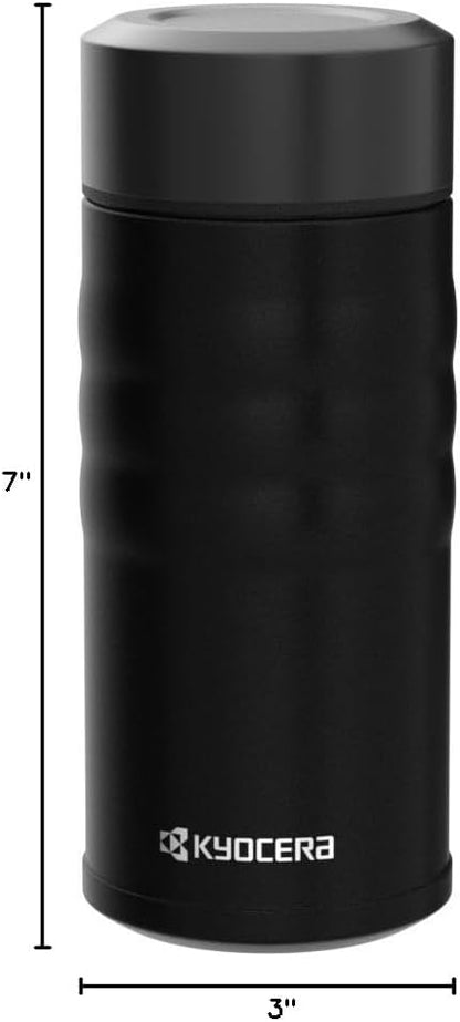 Twist Travel Mug – Slim Vacuum Insulated Ceramic-Lined Thermos | Twist Travel Mug: Slim, Vacuum Insulated Stainless Steel Thermos for Pure Flavor, Spill-Proof, 12oz & 17oz Options