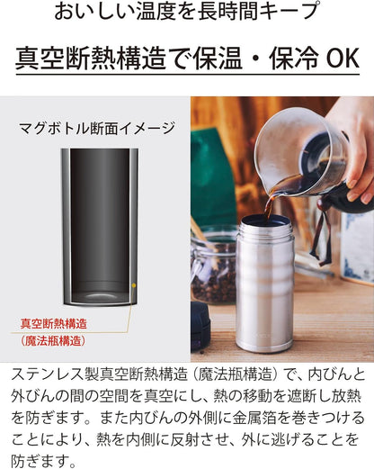 Twist Travel Mug – Slim Vacuum Insulated Ceramic-Lined Thermos | Twist Travel Mug: Slim, Vacuum Insulated Stainless Steel Thermos for Pure Flavor, Spill-Proof, 12oz & 17oz Options