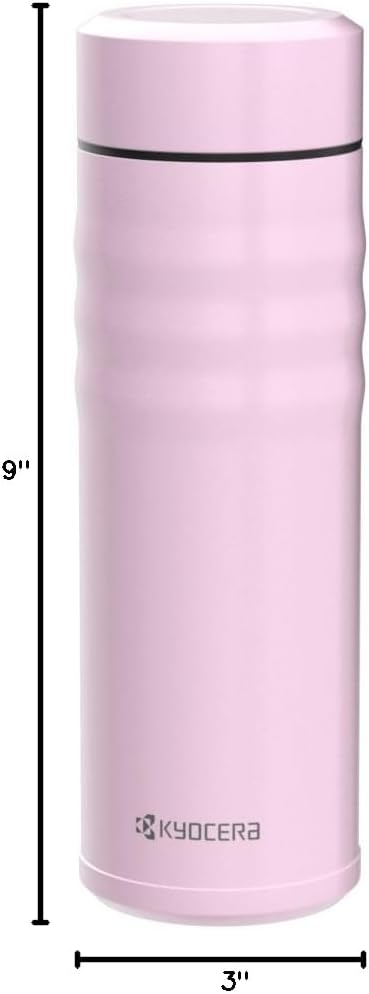 Twist Travel Mug – Slim Vacuum Insulated Ceramic-Lined Thermos | Twist Travel Mug: Slim, Vacuum Insulated Stainless Steel Thermos for Pure Flavor, Spill-Proof, 12oz & 17oz Options