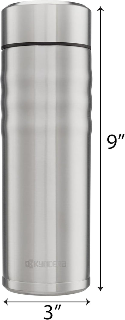Twist Travel Mug – Slim Vacuum Insulated Ceramic-Lined Thermos | Twist Travel Mug: Slim, Vacuum Insulated Stainless Steel Thermos for Pure Flavor, Spill-Proof, 12oz & 17oz Options