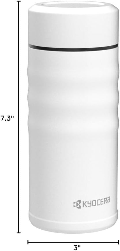 Twist Travel Mug – Slim Vacuum Insulated Ceramic-Lined Thermos | Twist Travel Mug: Slim, Vacuum Insulated Stainless Steel Thermos for Pure Flavor, Spill-Proof, 12oz & 17oz Options