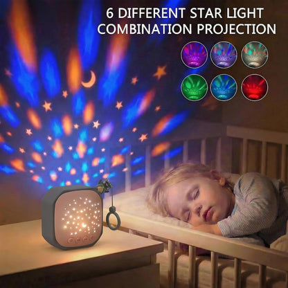 Portable Baby Sound Machine with Star Projector & White Noise Sleep Soother