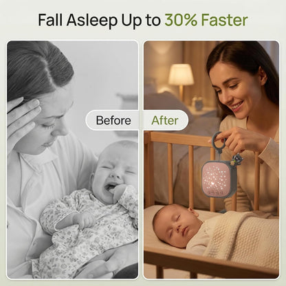 Portable Baby Sound Machine with Star Projector & White Noise Sleep Soother