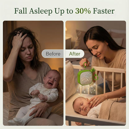 Portable Baby Sound Machine with Star Projector & White Noise Sleep Soother