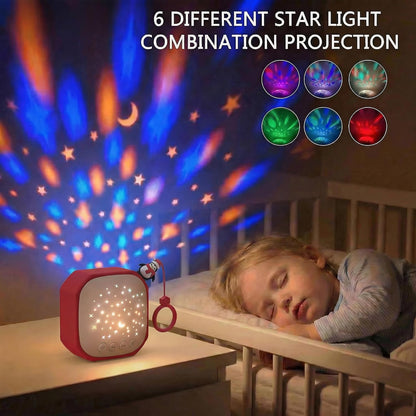 Portable Baby Sound Machine with Star Projector & White Noise Sleep Soother