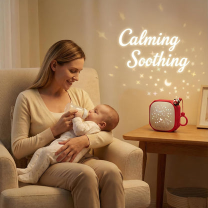 Portable Baby Sound Machine with Star Projector & White Noise Sleep Soother