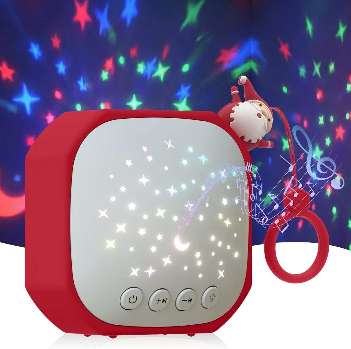 Portable Baby Sound Machine with Star Projector & White Noise Sleep Soother