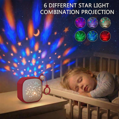 Portable Baby Sound Machine with Star Projector & White Noise Sleep Soother