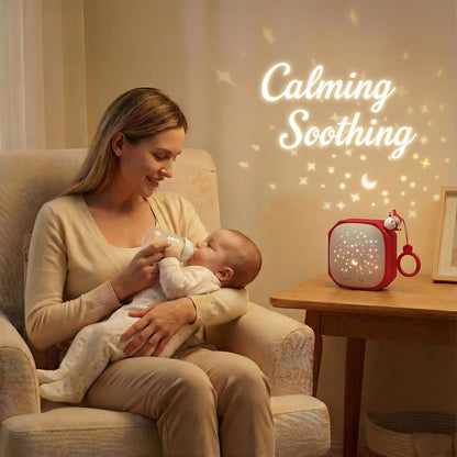 Portable Baby Sound Machine with Star Projector & White Noise Sleep Soother