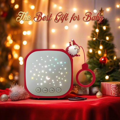 Portable Baby Sound Machine with Star Projector & White Noise Sleep Soother