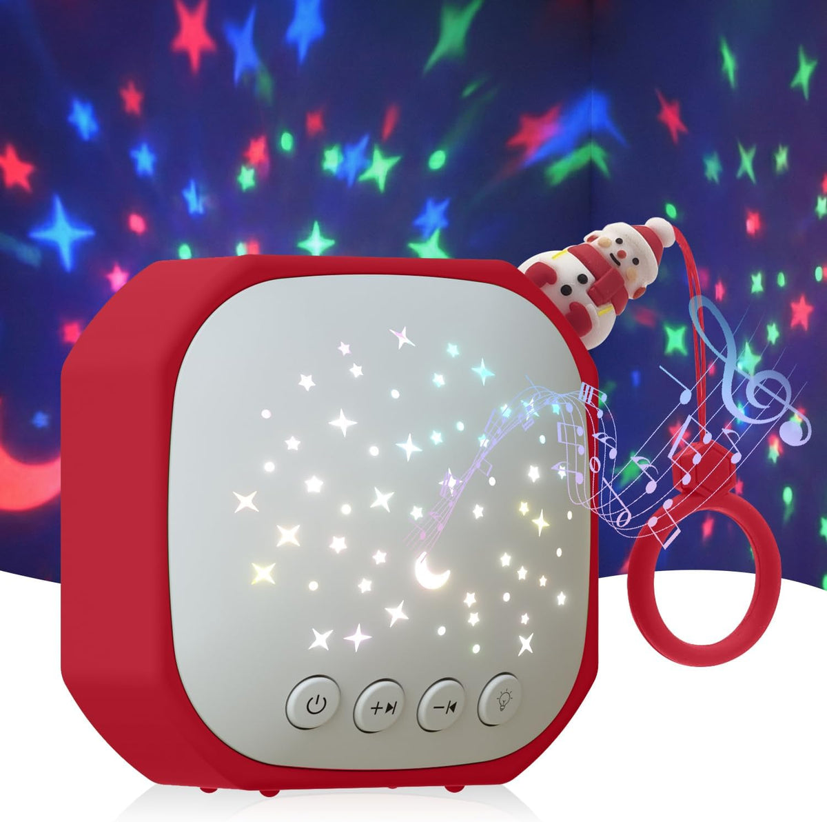 Portable Baby Sound Machine with Star Projector & White Noise Sleep Soother