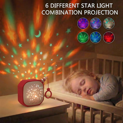 Portable Baby Sound Machine with Star Projector & White Noise Sleep Soother