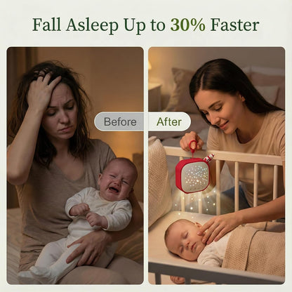 Portable Baby Sound Machine with Star Projector & White Noise Sleep Soother