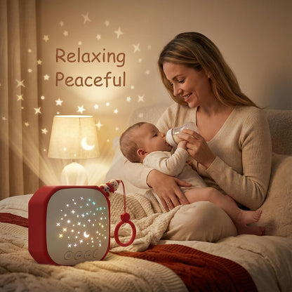 Portable Baby Sound Machine with Star Projector & White Noise Sleep Soother
