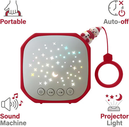 Portable Baby Sound Machine with Star Projector & White Noise Sleep Soother