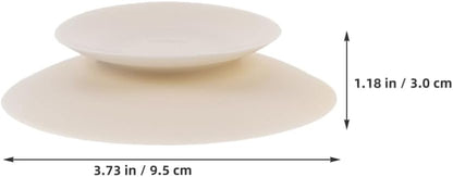 8pcs Double Sided Suction Cups Nonslip Silicone Plate Suckers Portable Utensil Rest Sucker Pads Fixing Tableware Accessories for Baby Elderly