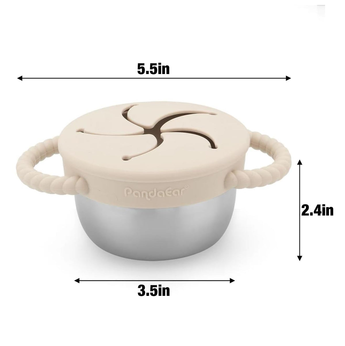 2 Pack Stainless Steel Toddler Snack Cups, Spill Proof Snack Containers with Silicone Food Catcher & Handles, 9 oz Baby Snack Cup Holder with Lid for Kids, Dishwasher Safe (Blue & Pink)