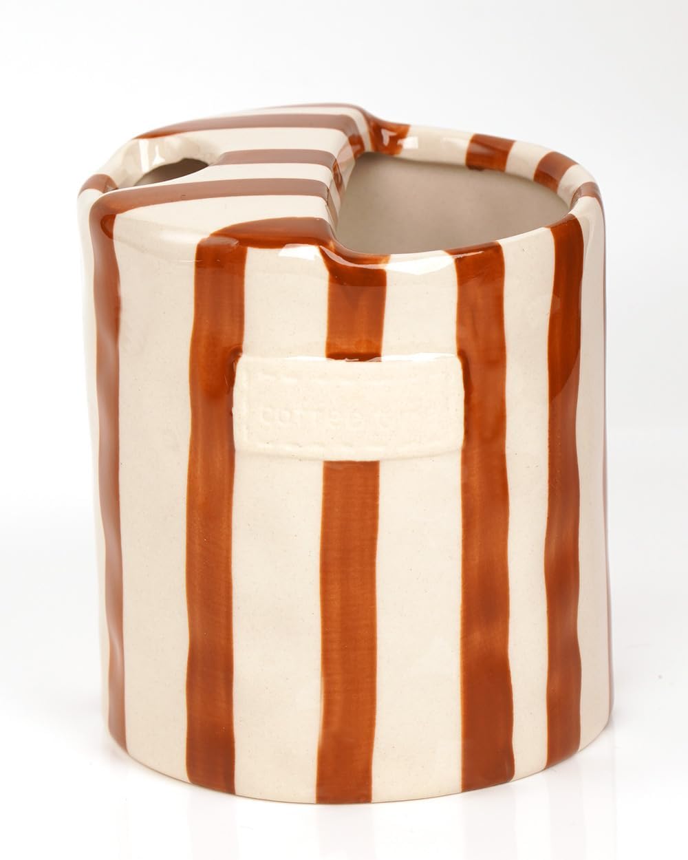 Coffee Mug Espresso Cup 10oz Ceramic Coffee Mugs Porcelain Coffee Cup Hand-Painted Striped Art Multiple Use for Kitchen, Dining-Green