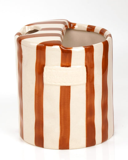 Coffee Mug Espresso Cup 10oz Ceramic Coffee Mugs Porcelain Coffee Cup Hand-Painted Striped Art Multiple Use for Kitchen, Dining-Green