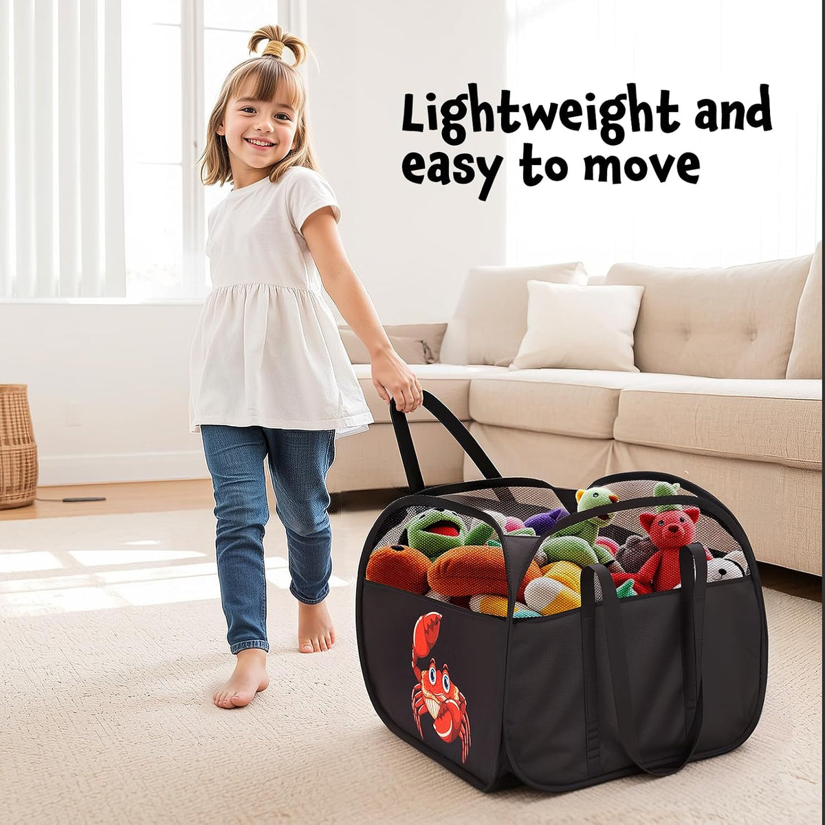95L Toy Storage Basket Box Chest for Boys Baby Toddler Kids