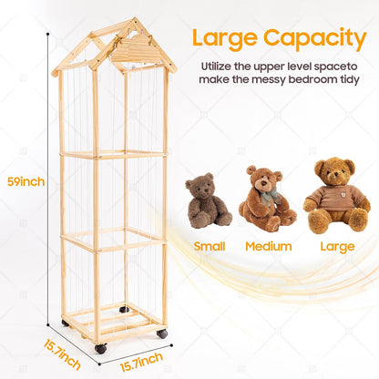 Stuffed Animal Storage, Stuff Animal Holder Organizer Display Shelf