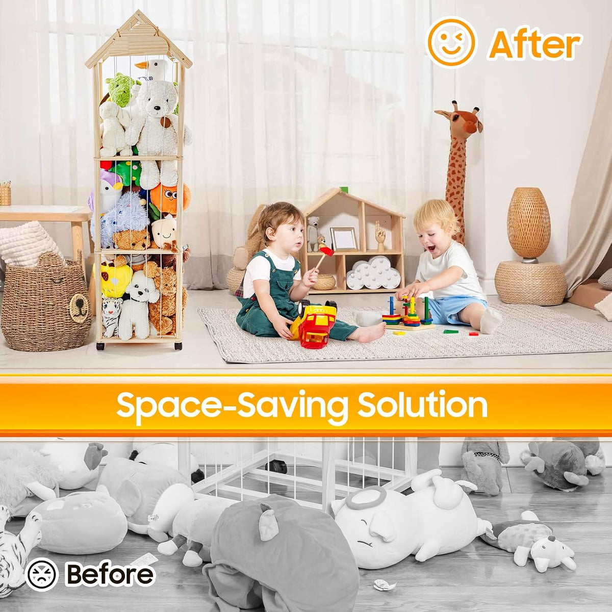 Stuffed Animal Storage, Stuff Animal Holder Organizer Display Shelf