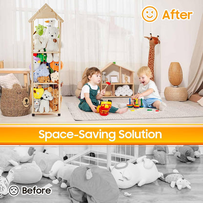Stuffed Animal Storage, Stuff Animal Holder Organizer Display Shelf