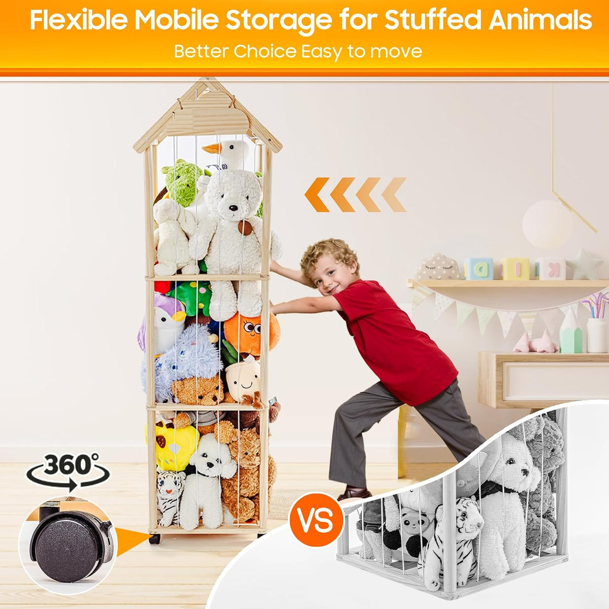 Stuffed Animal Storage, Stuff Animal Holder Organizer Display Shelf