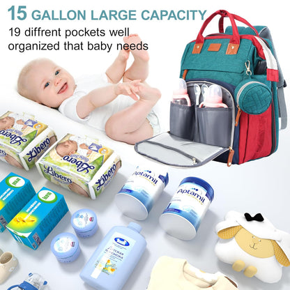 Diaper Bag Backpack with Changing Station, Black