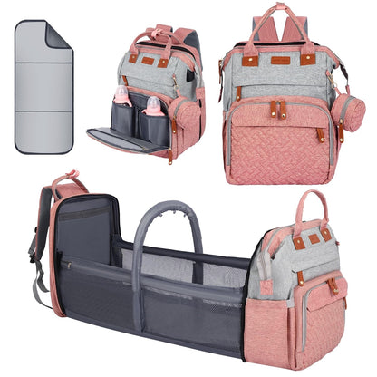 Diaper Bag Backpack with Changing Station, Black