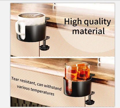 Large Desk Cup Holder, Anti-Spill Cup Holder for Desk or Table | Sturdy and Durable, Easy to Install, for Yeti 14/24/36oz Ramblers, Hydro Flasks 32/40oz, Gaming PC Office Accessories