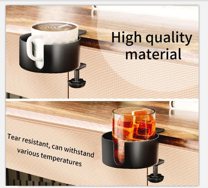 Large Desk Cup Holder, Anti-Spill Cup Holder for Desk or Table | Sturdy and Durable, Easy to Install, for Yeti 14/24/36oz Ramblers, Hydro Flasks 32/40oz, Gaming PC Office Accessories