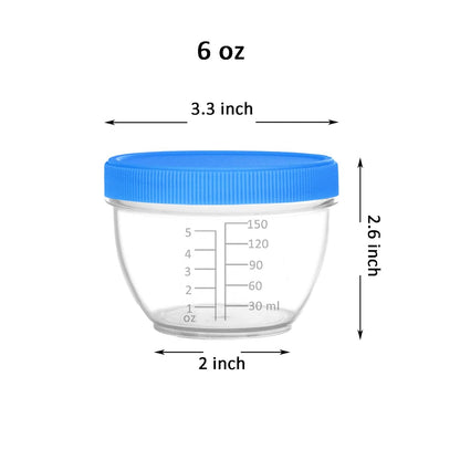18 Sets Baby Food Storage, 6 Ounce Baby Food Containers with Lids and Labels, 9 Coastal Colors