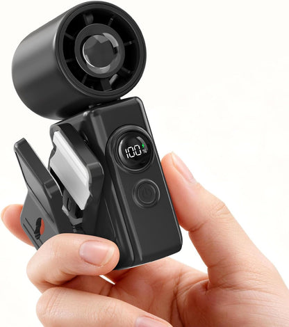 Clip-On Portable Fan for Strollers, 13500RPM Mini Handheld Turbo Travel Fan