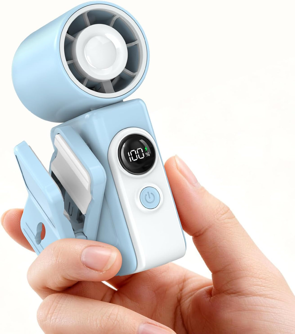 Clip-On Portable Fan for Strollers, 13500RPM Mini Handheld Turbo Travel Fan