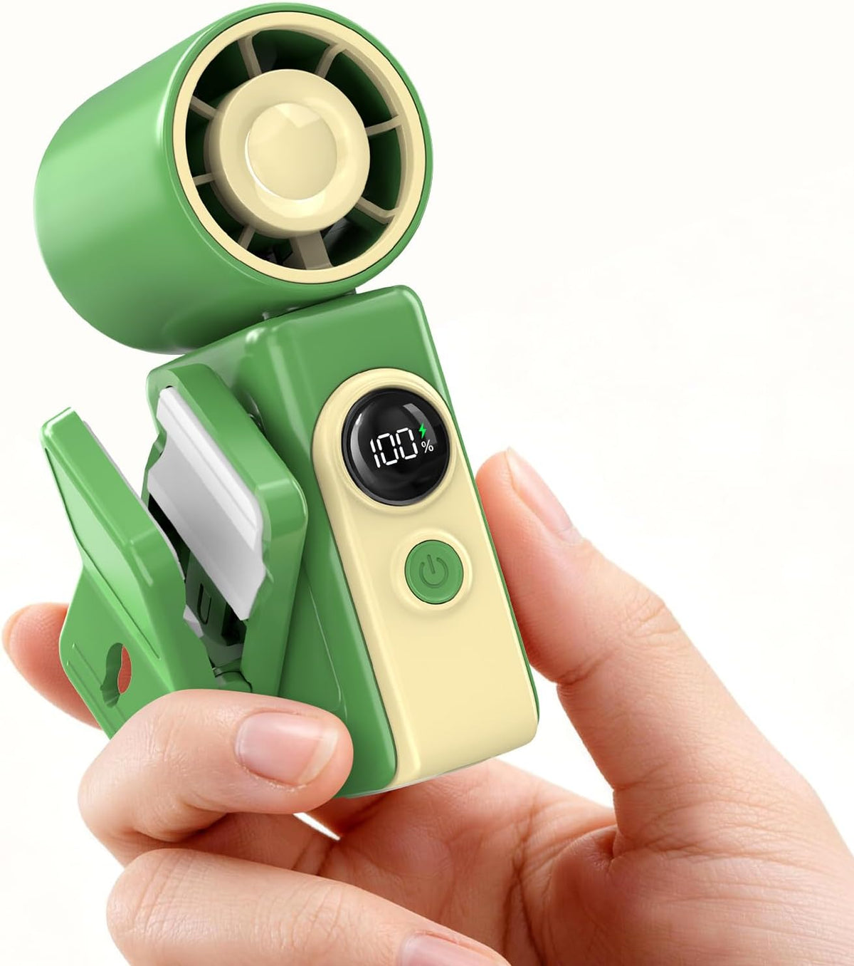 Clip-On Portable Fan for Strollers, 13500RPM Mini Handheld Turbo Travel Fan