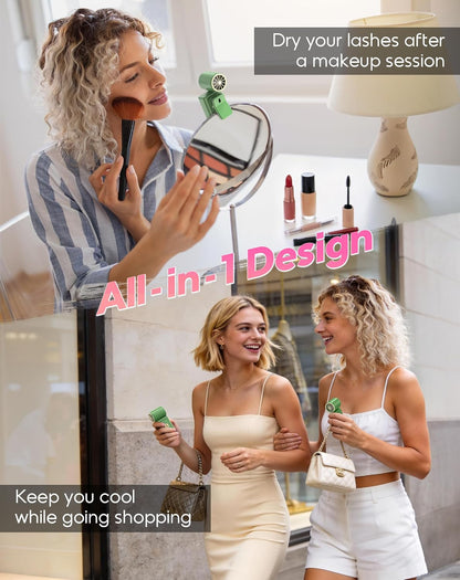 Clip-On Portable Fan for Strollers, 13500RPM Mini Handheld Turbo Travel Fan