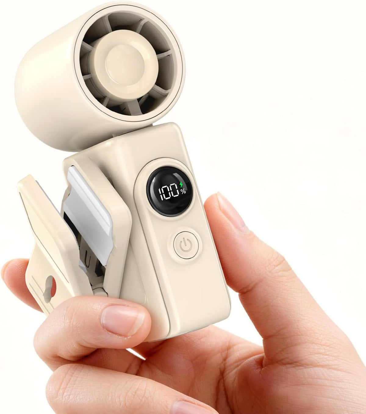 Clip-On Portable Fan for Strollers, 13500RPM Mini Handheld Turbo Travel Fan