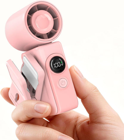 Clip-On Portable Fan for Strollers, 13500RPM Mini Handheld Turbo Travel Fan