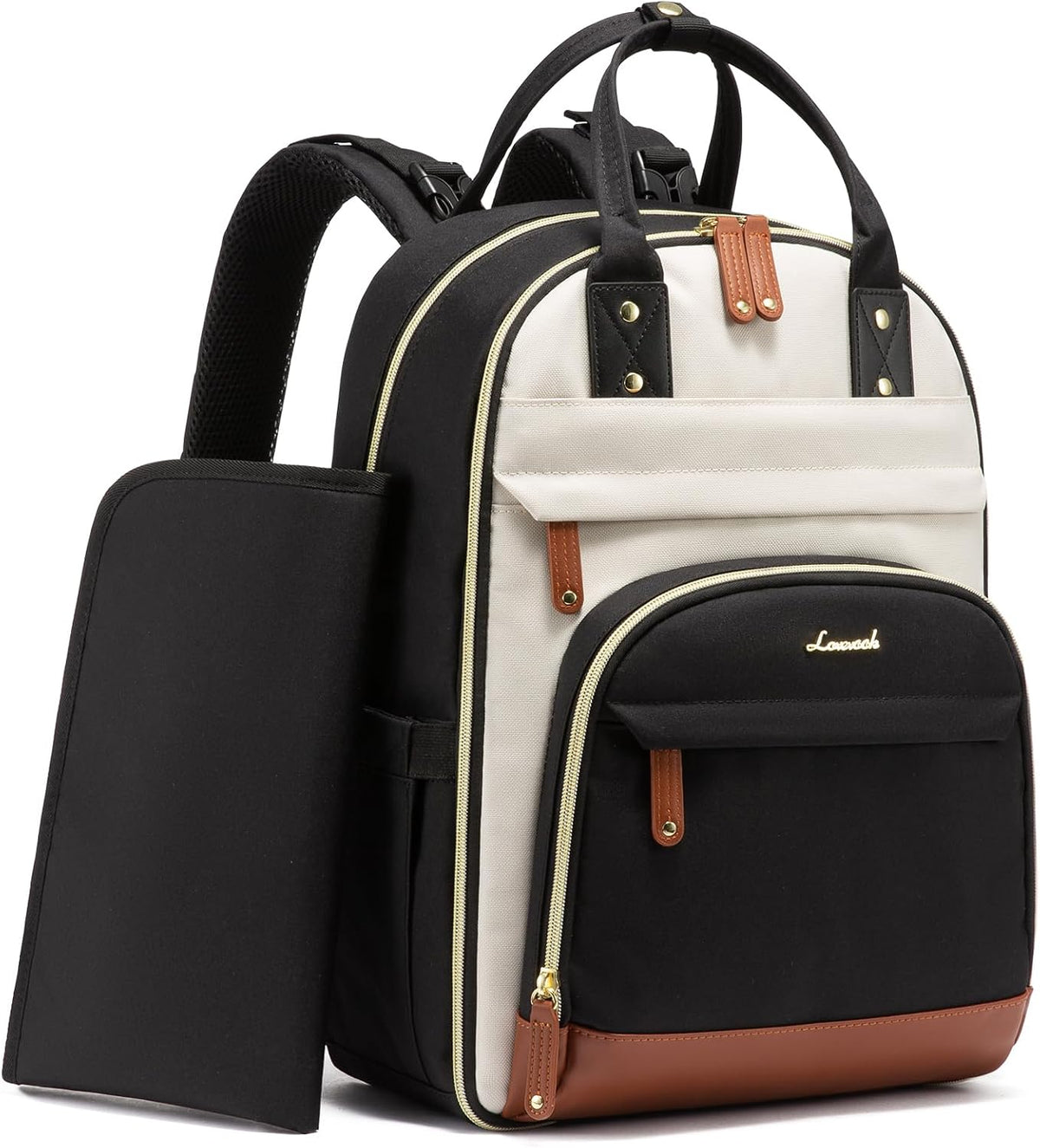 Diaper Bag Backpack with Changing Pad, Large Baby Bag, Beige-khaki