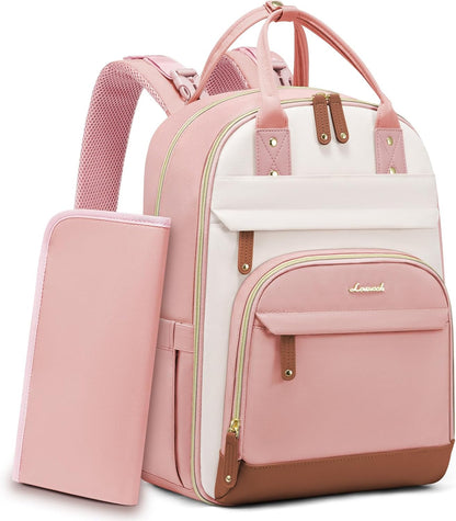 Diaper Bag Backpack with Changing Pad, Large Baby Bag, Beige-khaki
