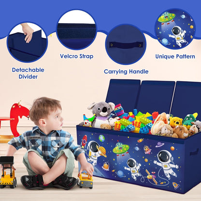 Toy Storage Box with Lids Extra Large Collapsible Toy Box Chest for Kids