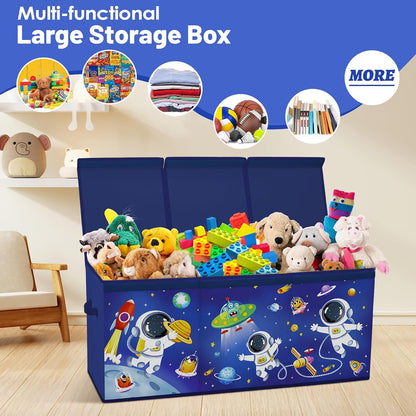 Toy Storage Box with Lids Extra Large Collapsible Toy Box Chest for Kids