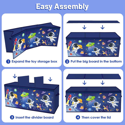 Toy Storage Box with Lids Extra Large Collapsible Toy Box Chest for Kids