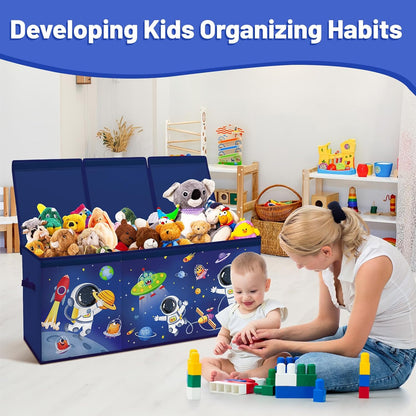 Toy Storage Box with Lids Extra Large Collapsible Toy Box Chest for Kids