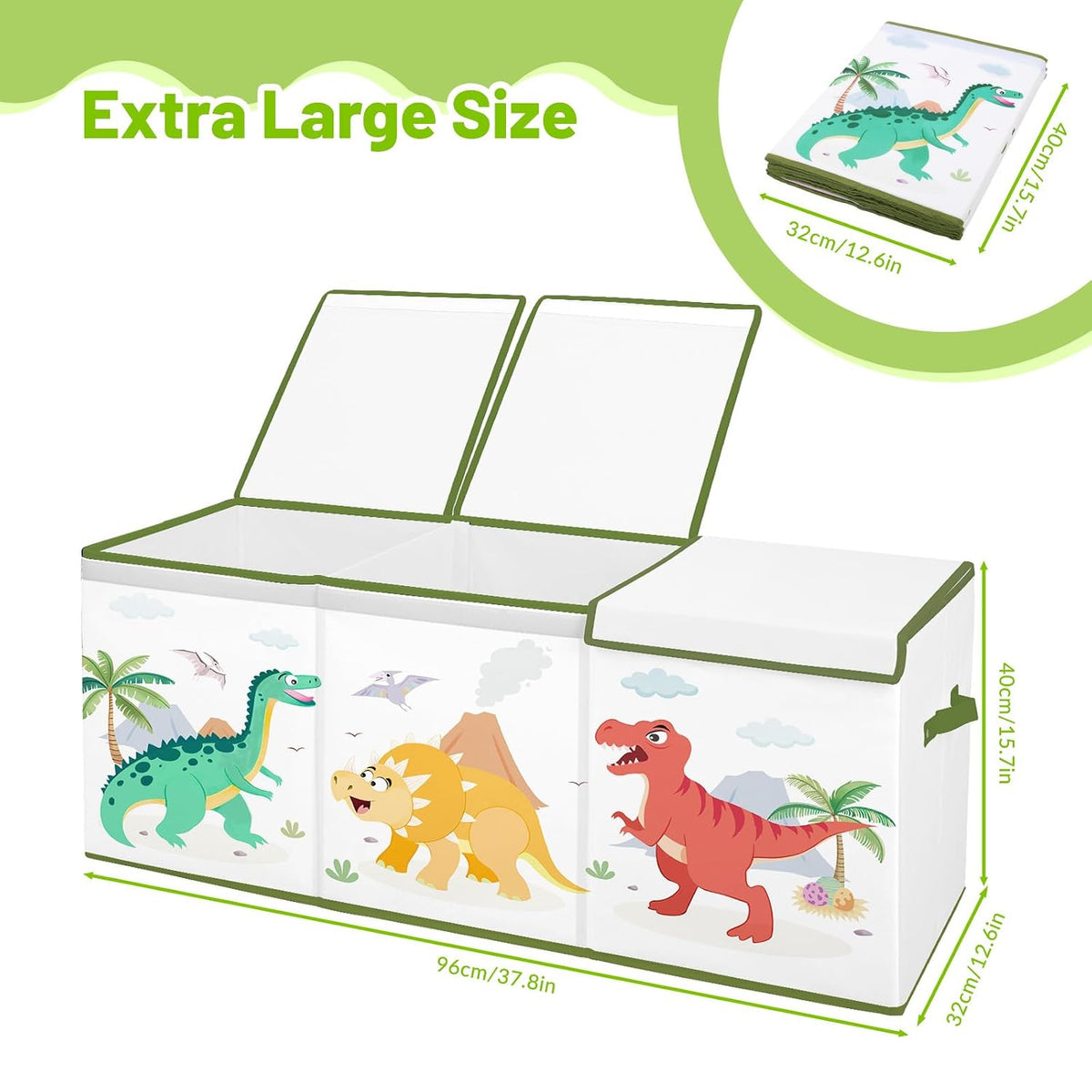 Toy Storage Box with Lids Extra Large Collapsible Toy Box Chest for Kids