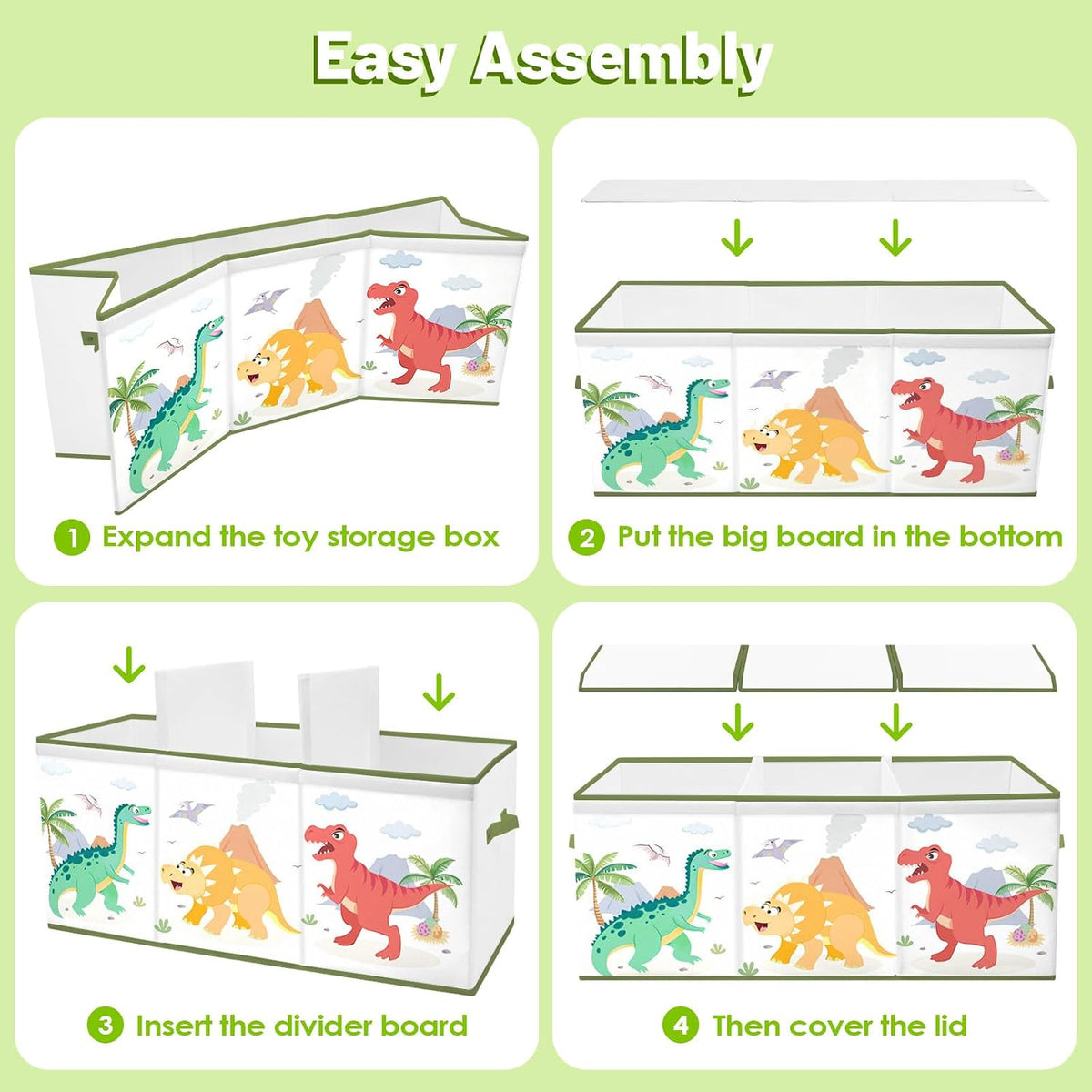 Toy Storage Box with Lids Extra Large Collapsible Toy Box Chest for Kids