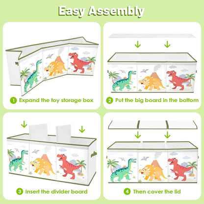 Toy Storage Box with Lids Extra Large Collapsible Toy Box Chest for Kids