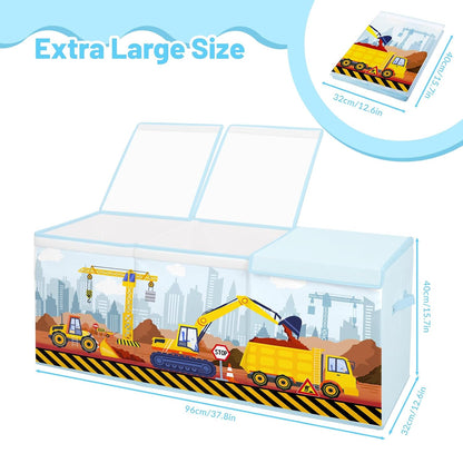 Toy Storage Box with Lids Extra Large Collapsible Toy Box Chest for Kids